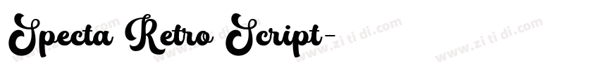 Specta Retro Script字体转换